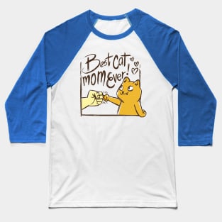 Purr-fect Cat Mom Tribute Baseball T-Shirt